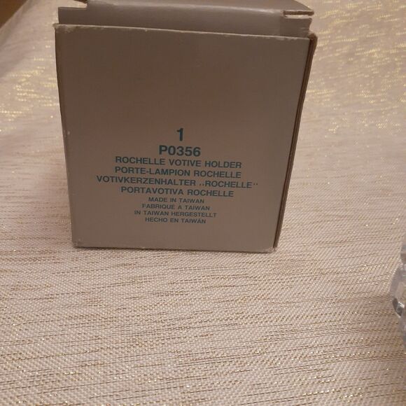 PartyLite P0356 Rochelle Votive Candle Holder Etched Glass Heavy - Picture 2 of 6